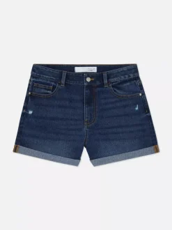 Primark Szorty<Jeansowe spodenki z podwiniętymi nogawkami