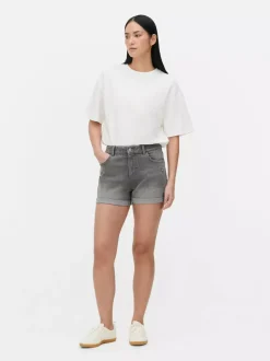 Primark Szorty<Jeansowe spodenki z podwiniętymi nogawkami