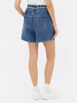 Primark Szorty<Jeansowe szorty bermudy ze sznurkowym wiązaniem