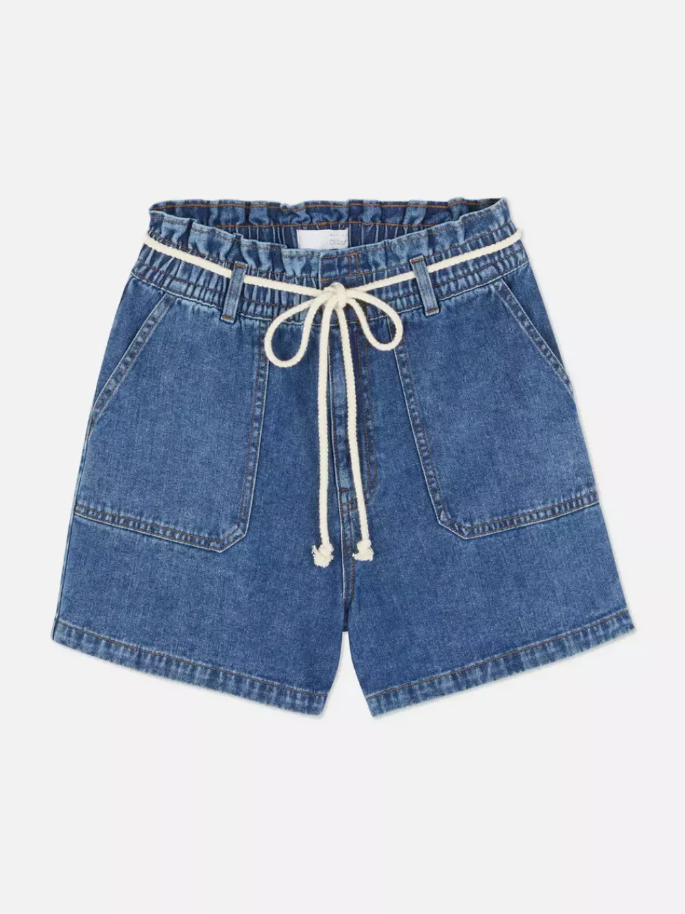 Primark Szorty<Jeansowe szorty bermudy ze sznurkowym wiązaniem