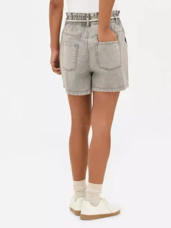 Primark Szorty<Jeansowe szorty bermudy ze sznurkowym wiązaniem