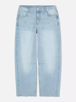 Primark Jeansy<Jeansy typu barrel z postrzępionym obszyciem