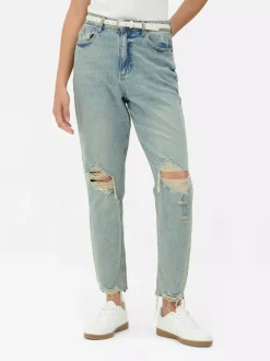 Primark Jeansy<Jeansy typu mom z rozdarciami
