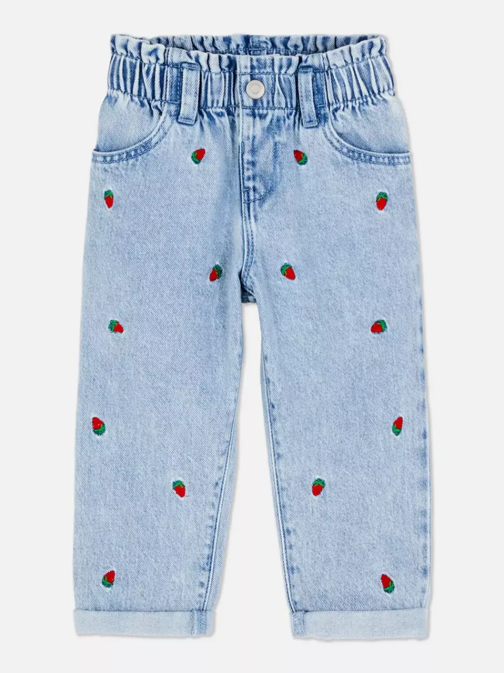 Primark Spodnie I Legginsy<Jeansy z haftem w truskawki