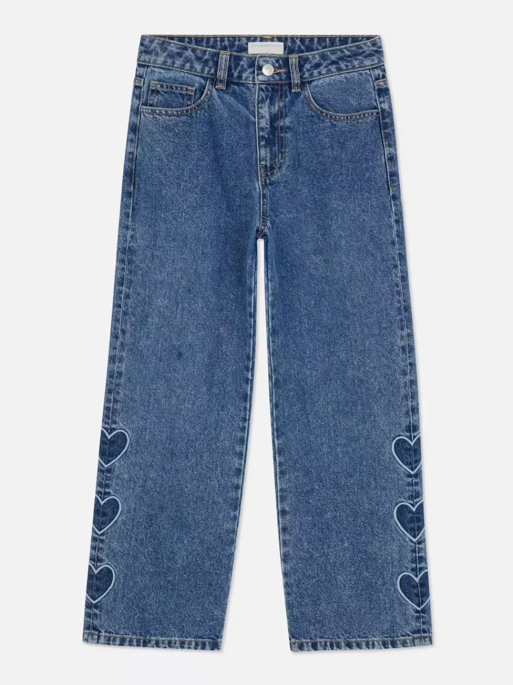 Dzieci Primark Jeansy<Jeansy z haftowanymi sercami
