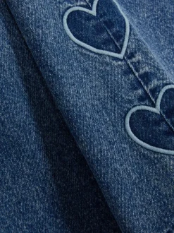 Dzieci Primark Jeansy<Jeansy z haftowanymi sercami