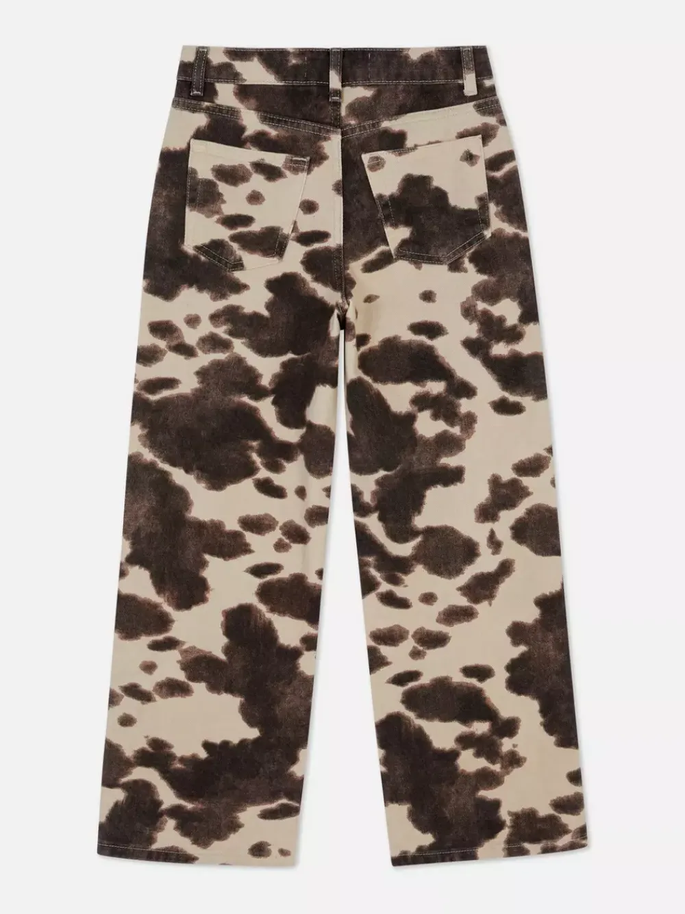 Dzieci Primark Jeansy<Jeansy z szerokimi nogawkami w krowie łaty