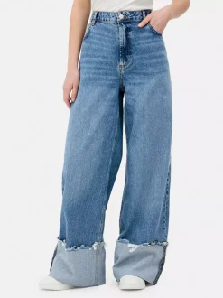 Primark Jeansy<Jeansy z szerokimi podwijanymi nogawkami