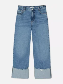 Primark Jeansy<Jeansy z szerokimi podwijanymi nogawkami