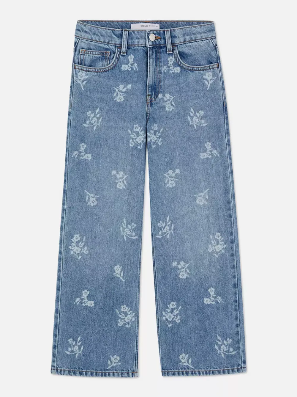 Dzieci Primark Jeansy<Jeansy z szeroką nogawką w kwiaty