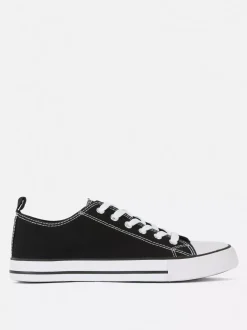 Primark Buty Sportowe|Odzież Domowa I Na Siłownię<Klasyczne sznurowane buty sportowe z płócienną niską cholewką