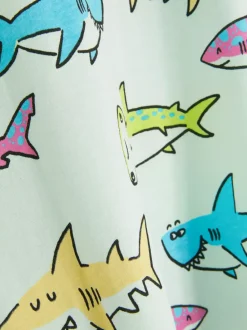 Dzieci Primark Topy I T-Shirty<Kolorowy T-shirt z krótkim rękawem i motywem rekina