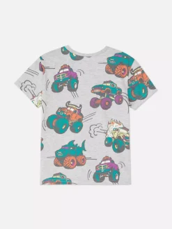 Dzieci Primark Topy I T-Shirty<Kolorowy T-shirt z krótkim rękawem i motywem rekina