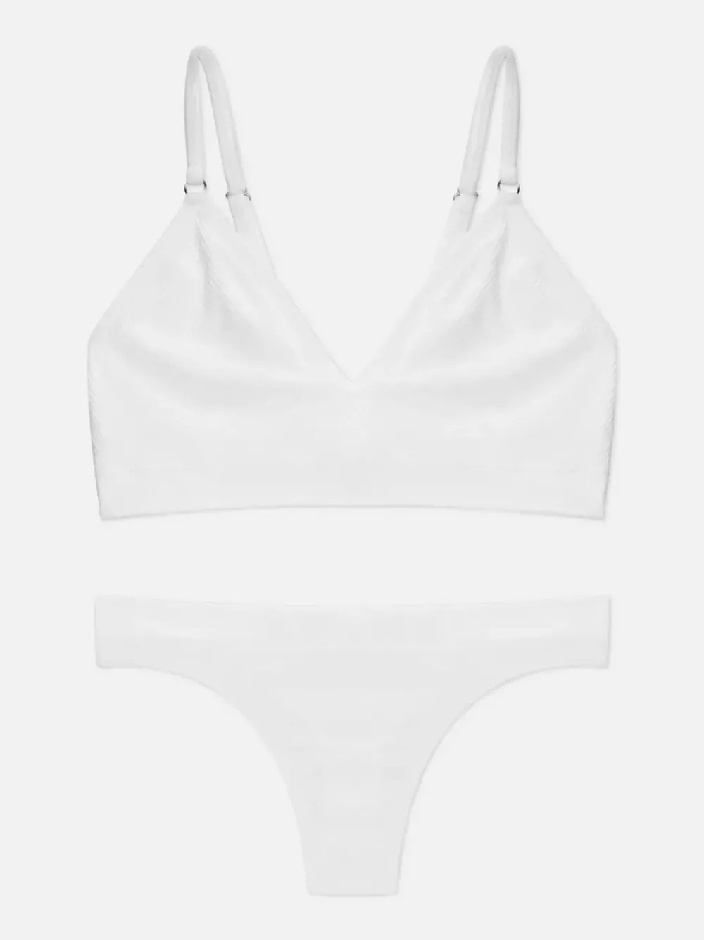 Damskie Primark Komplety Bielizny Damskiej<Komplet bezszwowej bielizny z trójkątną braletką i stringami
