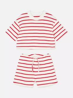Dzieci Primark Komplety I Gotowe Stroje<Komplet z T-shirtem i szortami w paski