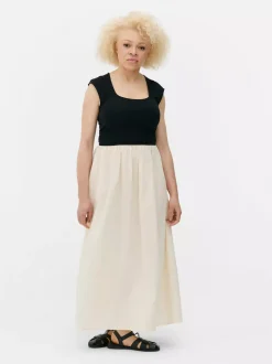 Primark Sukienki<Kontrastowa sukienka dżersejowa midi 2 w 1