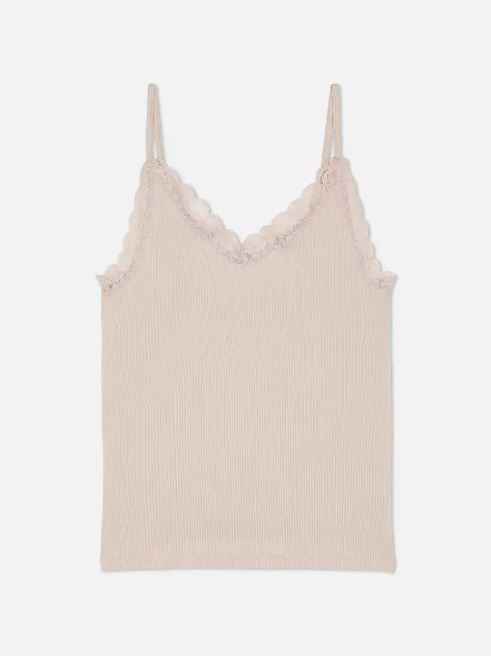 Primark Topy I T-Shirty<Koronkowa koszulka na ramiączkach w prążki