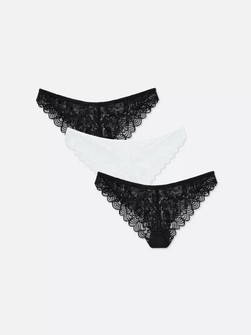 Damskie Primark Majtki Damskie<Koronkowe figi brazylijskie, 3 szt.