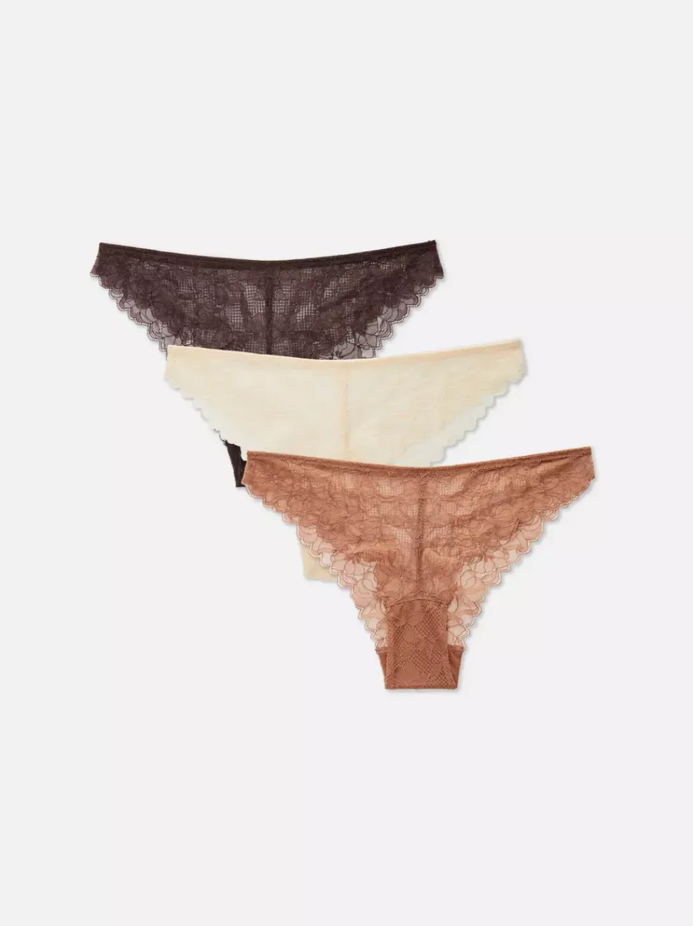 Damskie Primark Majtki Damskie<Koronkowe figi brazylijskie, 3 szt.