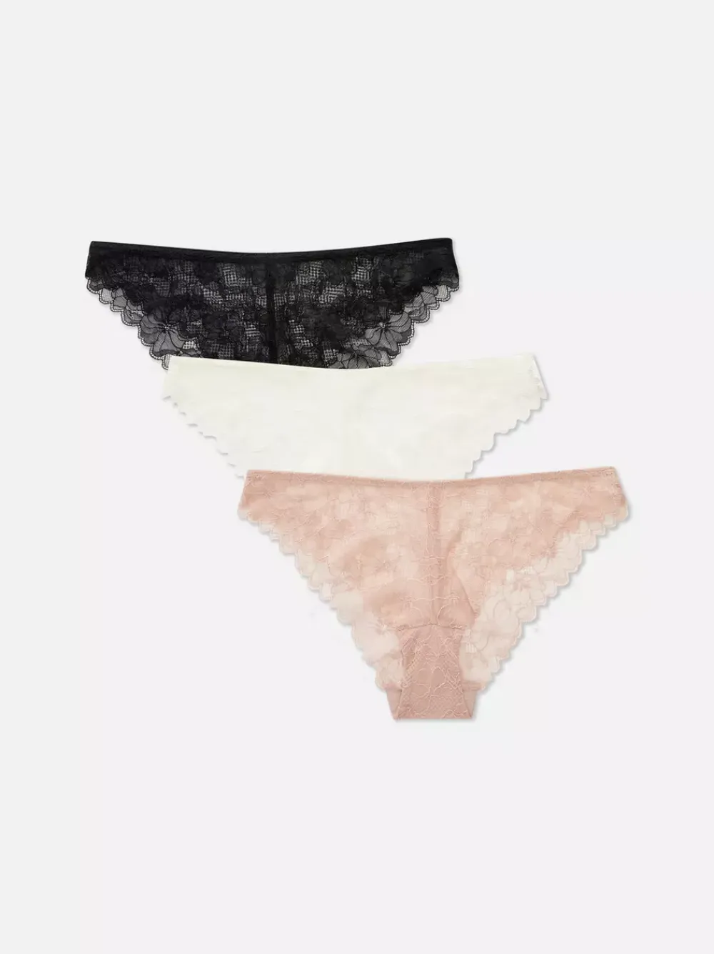 Damskie Primark Majtki Damskie<Koronkowe figi brazylijskie, 3 szt.
