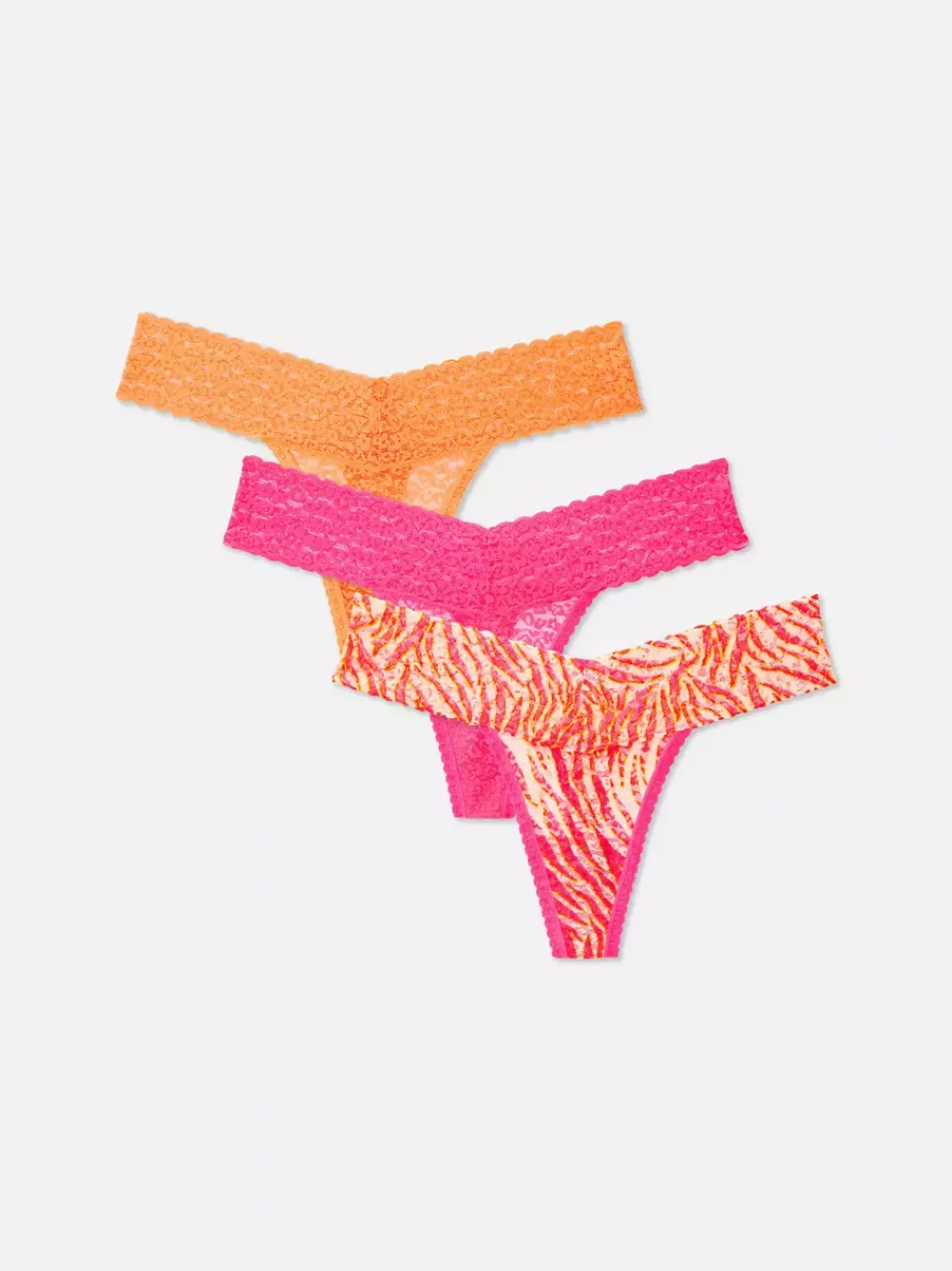 Damskie Primark Majtki Damskie<Koronkowe stringi bandeau, 3 pary