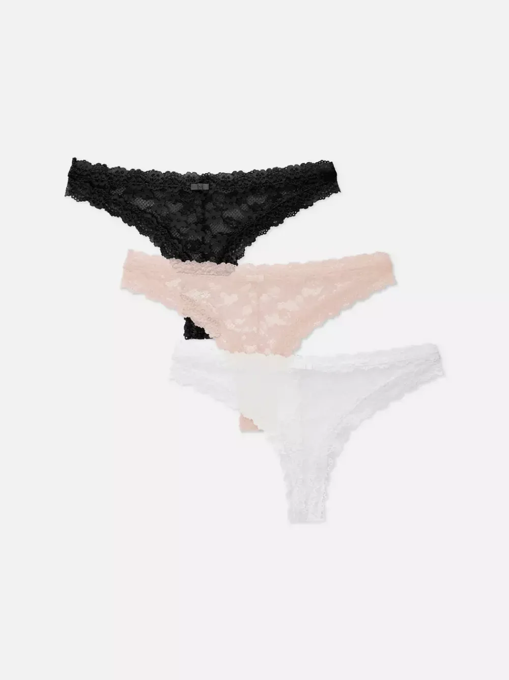 Damskie Primark Majtki Damskie<Koronkowe stringi brazylijskie, 3 pary