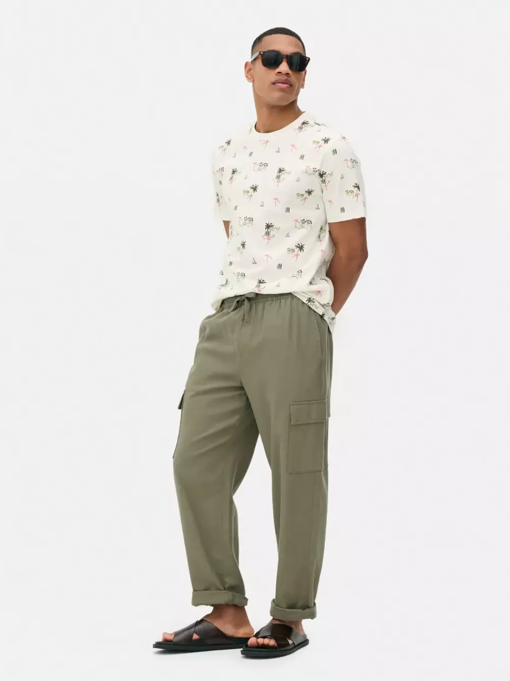 Primark Topy I T-Shirty<Koszula z krótkim rękawem i wzorem w palmy