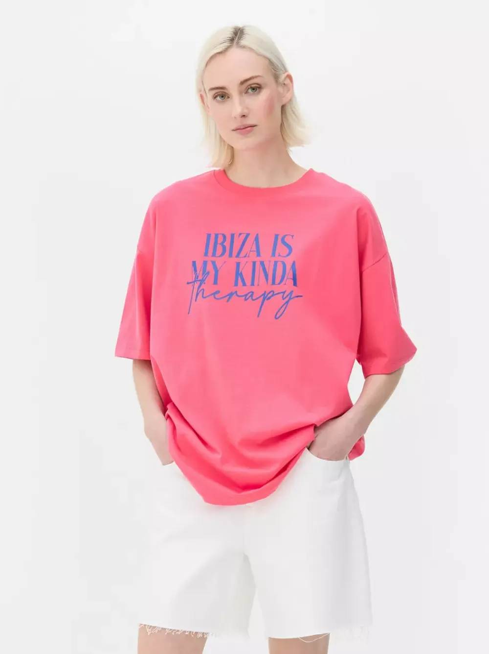 Primark Topy I T-Shirty<Koszulka oversize z napisem