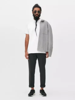 Primark Garnitury I Eleganckie Ubrania|Topy I T-Shirty<Koszulka polo z krótkim rękawem