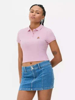Primark Topy I T-Shirty<Koszulka polo z krótkim rękawem i haftowanym misiem
