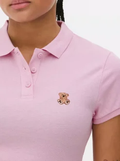 Primark Topy I T-Shirty<Koszulka polo z krótkim rękawem i haftowanym misiem