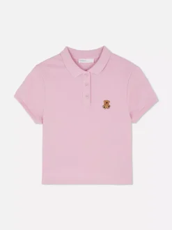 Primark Topy I T-Shirty<Koszulka polo z krótkim rękawem i haftowanym misiem