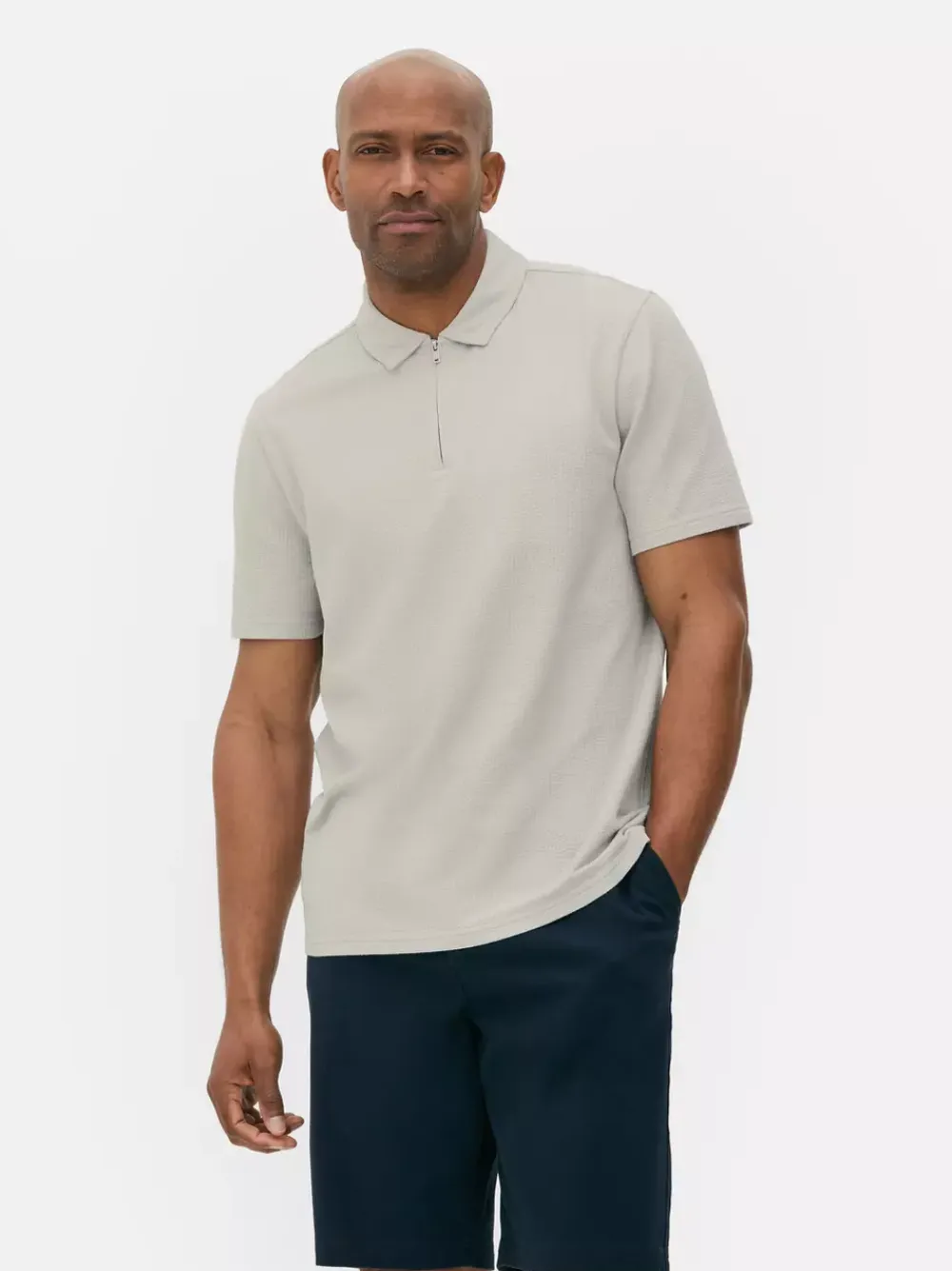 Primark Garnitury I Eleganckie Ubrania|Topy I T-Shirty<Koszulka polo z tkaniny seersucker