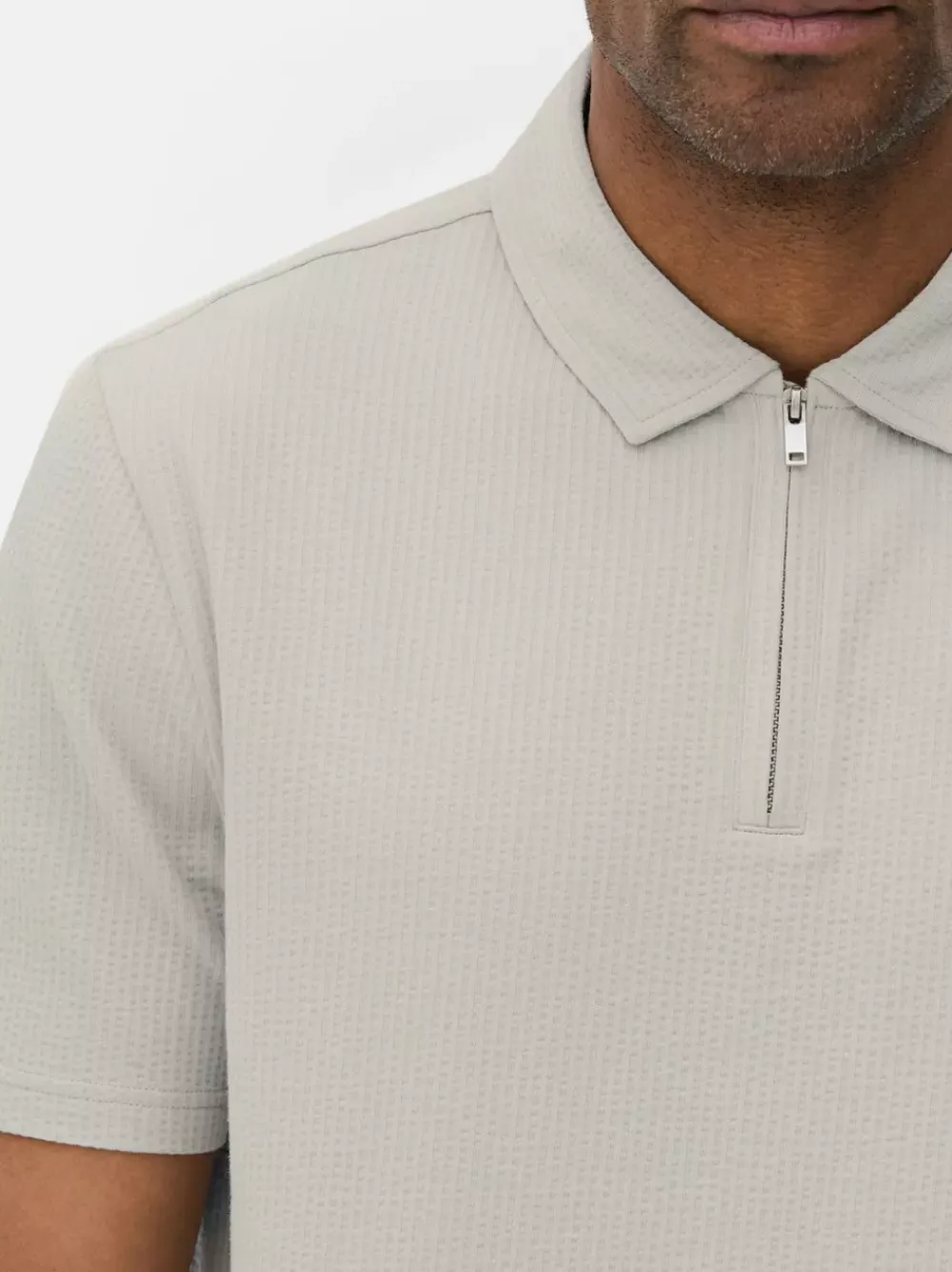 Primark Garnitury I Eleganckie Ubrania|Topy I T-Shirty<Koszulka polo z tkaniny seersucker
