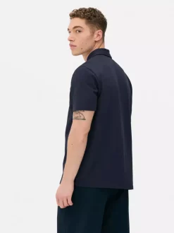Primark Garnitury I Eleganckie Ubrania|Topy I T-Shirty<Koszulka polo z tkaniny seersucker