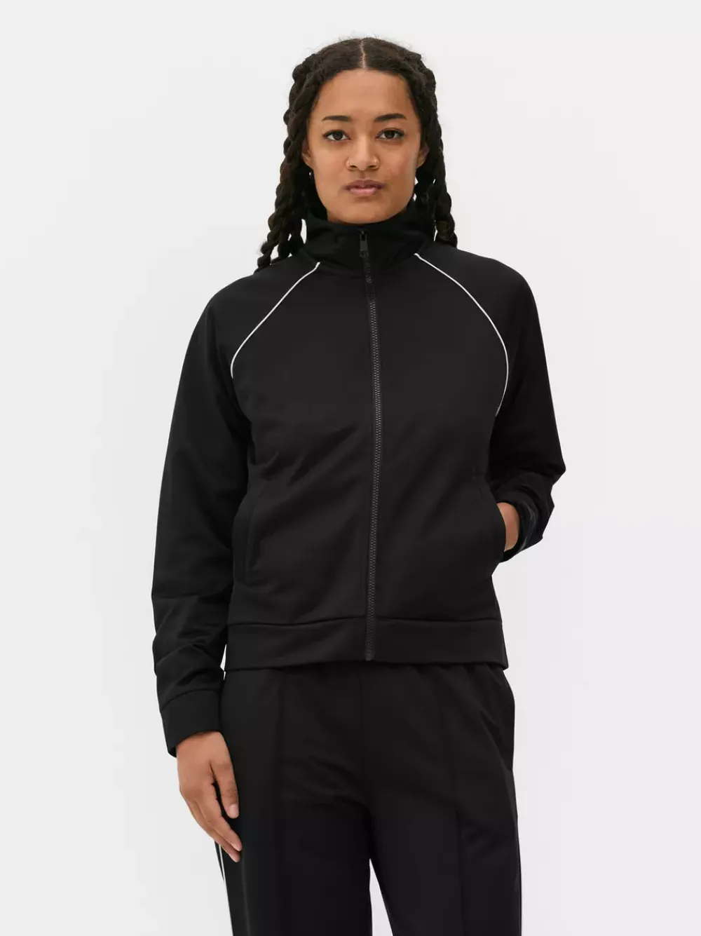 Primark Odzież Domowa I Na Siłownię|Bluzy<Koszulka sportowa z zapięciem na zamek