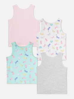 Dzieci Primark Bielizna<Koszulki bez rękawów z motywem kotów, 4 szt.