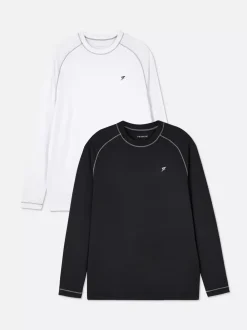 Primark Odzież Sportowa I Domowa|Topy I T-Shirty<Koszulki sportowe z długim rękawem, 2 szt.