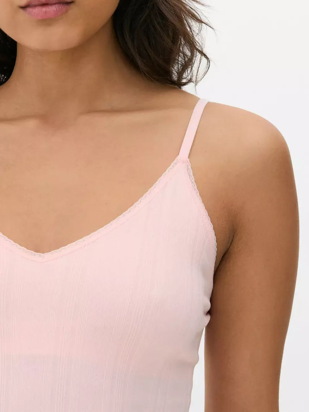 Primark Góry Od Piżamy<Krótka ażurowa koszulka na ramiączkach do spania