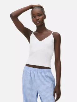 Primark Góry Od Piżamy<Krótka ażurowa koszulka na ramiączkach do spania