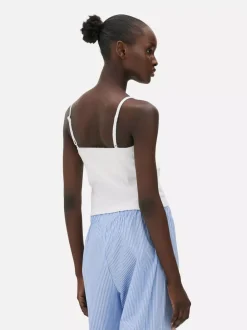 Primark Góry Od Piżamy<Krótka ażurowa koszulka na ramiączkach do spania