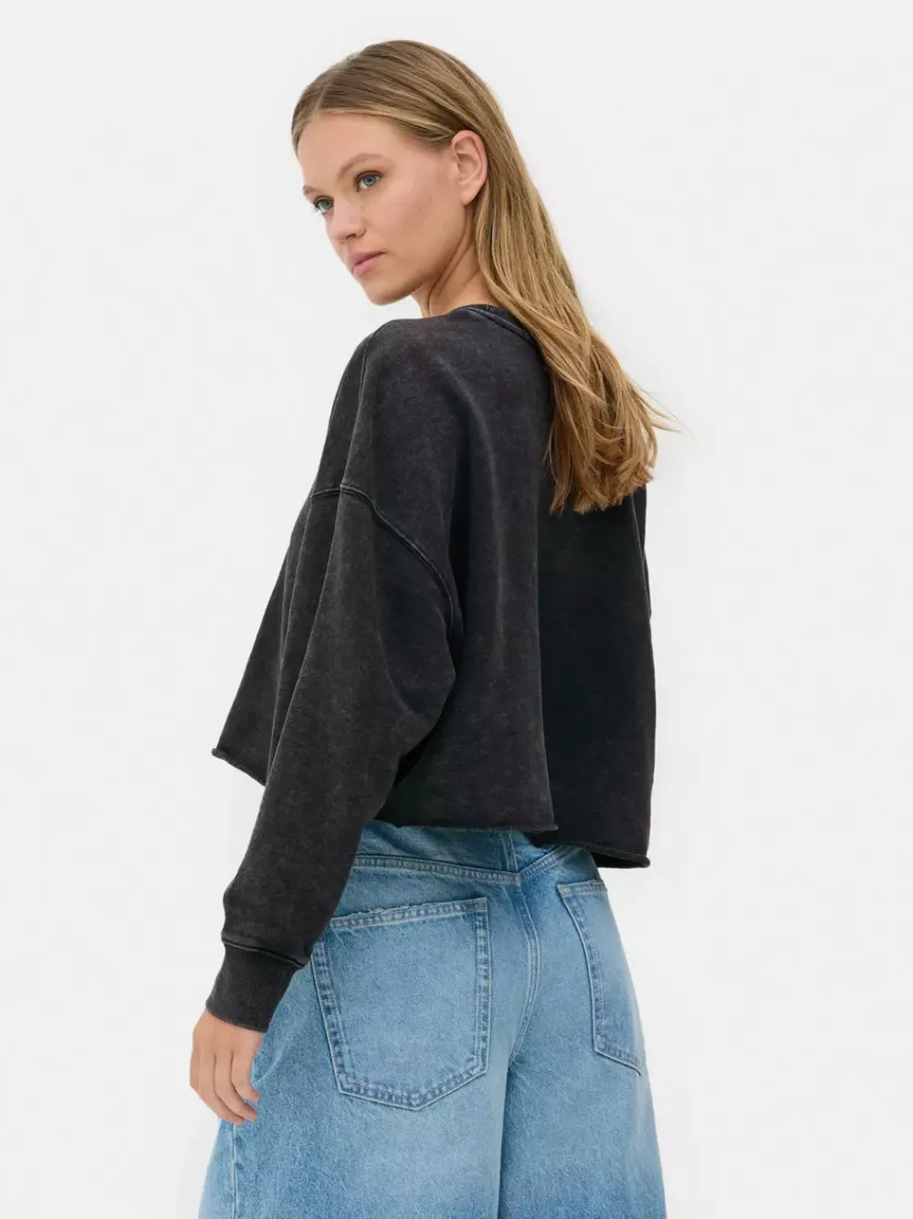 Primark Odzież Domowa I Na Siłownię|Bluzy<Krótka bluza z motywem zespołu The Rolling Stones