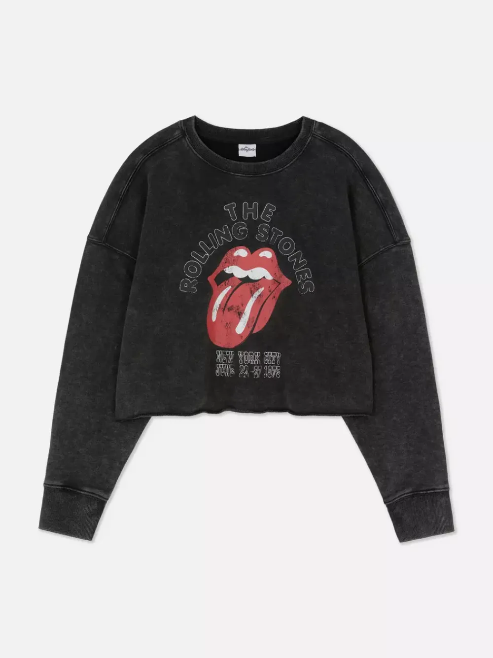 Primark Odzież Domowa I Na Siłownię|Bluzy<Krótka bluza z motywem zespołu The Rolling Stones