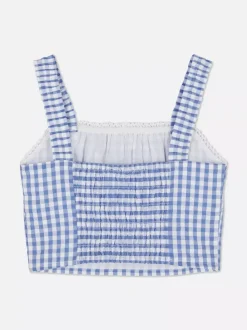 Dzieci Primark Topy I T-Shirty<Krótka koronkowa bluzka w kratę vichy