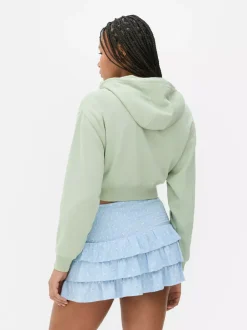 Primark Bluzy|Odzież Domowa I Na Siłownię<Krótka rozpinana bluza z kapturem i nadrukiem