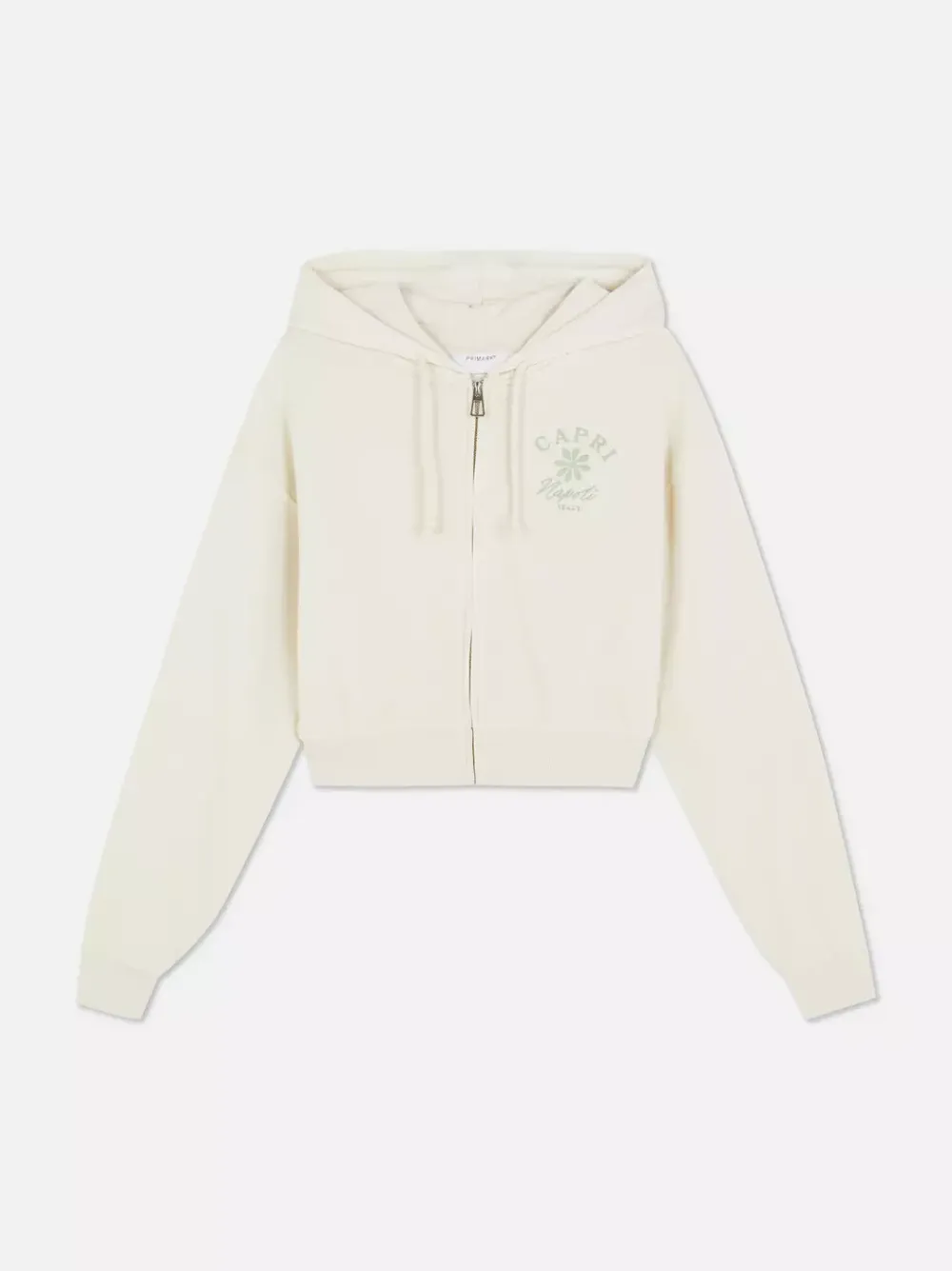 Primark Bluzy|Odzież Domowa I Na Siłownię<Krótka rozpinana bluza z kapturem i nadrukiem