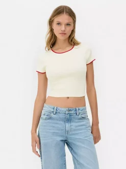Primark Topy I T-Shirty<Krótki T-shirt w paski
