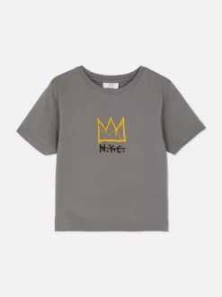 Primark Topy I T-Shirty<Krótki T-shirt z motywem Basquiata