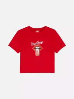 Primark Topy I T-Shirty<Krótki T-shirt z motywem Cherry Coke
