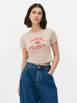 Primark Topy I T-Shirty<Krótki T-shirt z motywem Pink Floyd